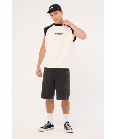 Common Need Compose Raglan Muscle Tank Off White