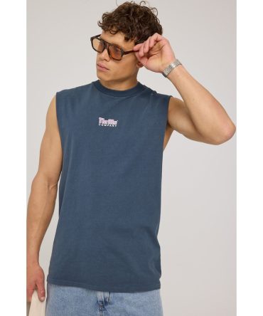 Thrills Stand In Merch Fit Muscle Tee Dark Slate