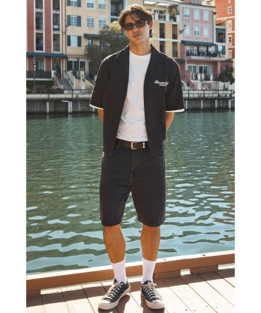 Worship Big Dawgs Jean Short Black Rinse