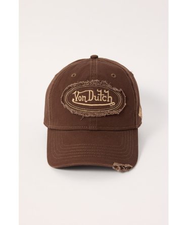 Von Dutch Distressed Dad Cap Brown