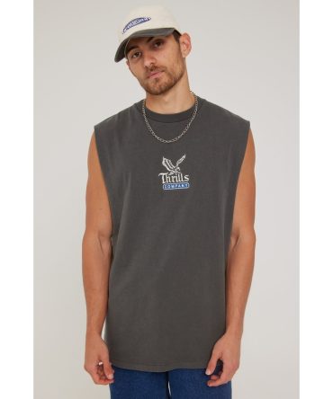 Thrills Landed Merch Fit Muscle Tee Merch Black
