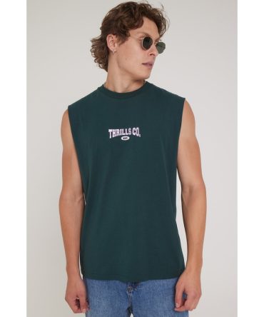 Thrills Recruit Merch Fit Muscle Tee Forest Green