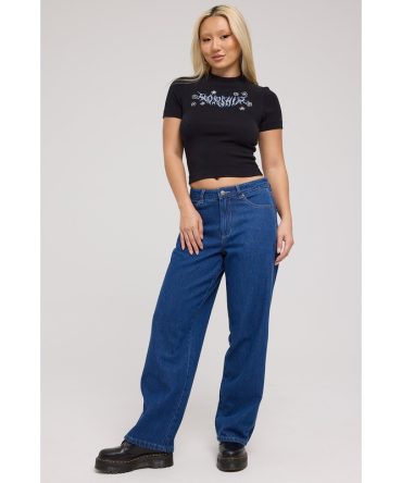 Worship Sloucher Jean Dark Electric Blue
