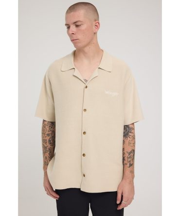 Wrangler Dickie Knit Shirt Ecru