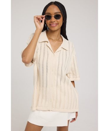 Wrangler Runaways Crochet Shirt Sand