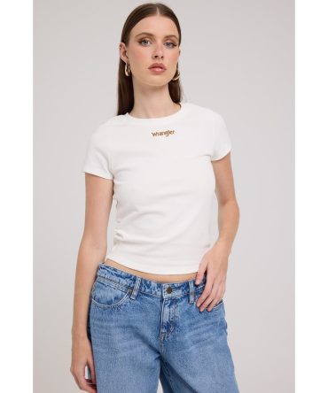 Wrangler Staple Rib Tee Vintage White