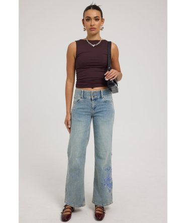 Worship Push Off Low Rider Jean Dirty Trade Blue