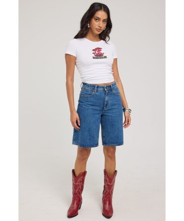 Wrangler Low Stevie Jort Lightning Blue