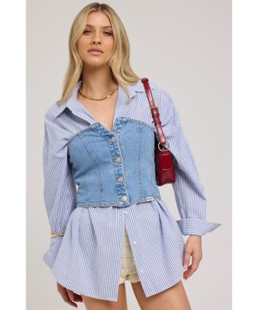 Wrangler Goldie Bustier Stoney Blue