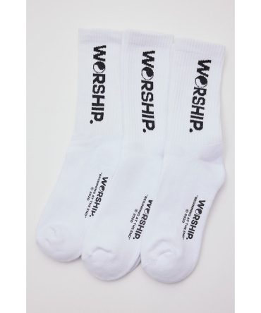 Worship Core Socks 3 Pack White