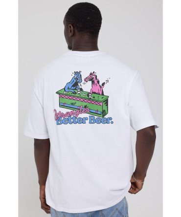 Wrangler Crazy Eights Slacker Tee White White