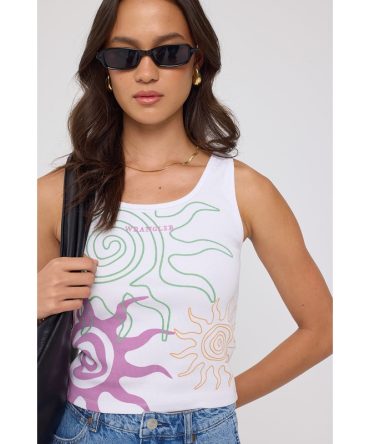 Wrangler Spiralling Reaction Tank Vintage White