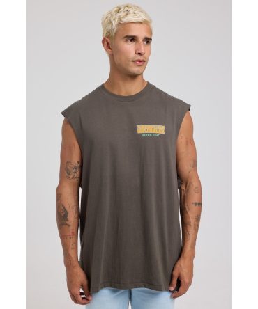 Wrangler Hollow Fangs Muscle Tee Dark Slate