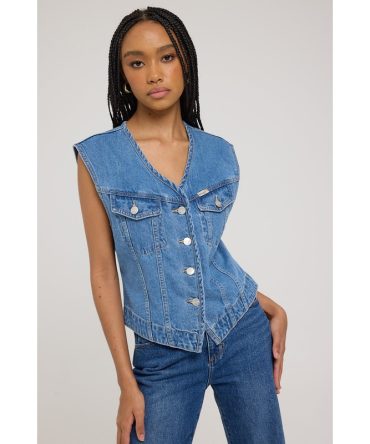Wrangler Darcy Denim Vest Rolling Blues