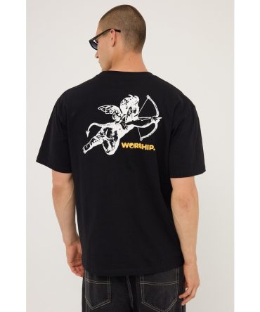 Worship Cherub Tee Black