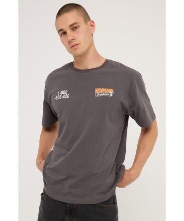 Worship Dry Paint Tee Worn Black