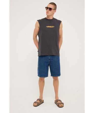 Wrangler Fossil Muscle Tee Worn Black
