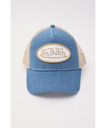 Von Dutch Trucker Hat Blue Beige Denim