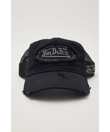 Von Dutch Contrast Stitch Trucker Hat Black