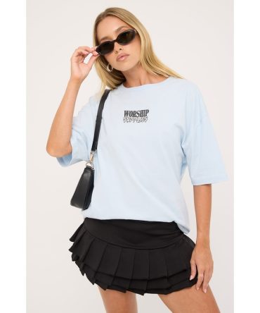 Worship Push Off Relaxed Fit Tee Ice Melt