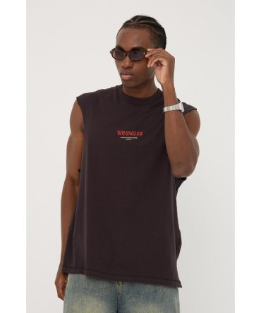 Wrangler Kicks Muscle Tee Worn Black