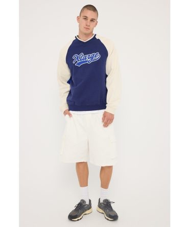 Xlarge Baseball Raglan Crew Navy