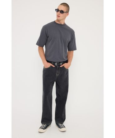 Xlarge Folded Crown Bull Denim Jean Double Dye Black