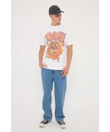 Xlarge XL Burning Tee Solid White