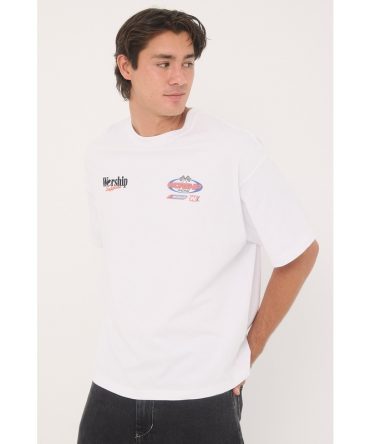 Worship Pit Crew Oversize Tee White