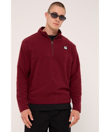 Xlarge Half Zip Crew Burgundy
