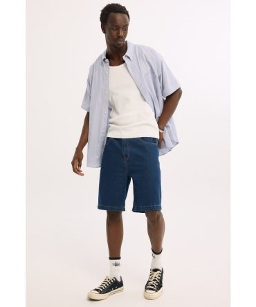 Xlarge Slanted Bull Denim 91 Short Raw Indigo Denim
