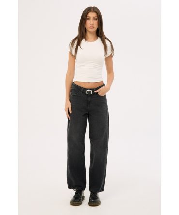 Wrangler Mid Bella Baggy Jean Sondered Black