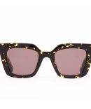 4689COL Women’s Oversized Metal Studded Rimless Shield w/ Color Lens