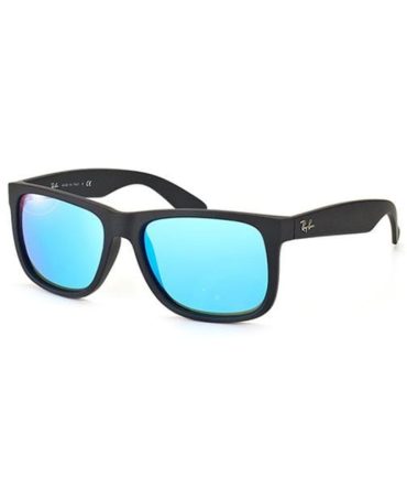 RB4165 622/55 [55] matte black/blue mirror lens