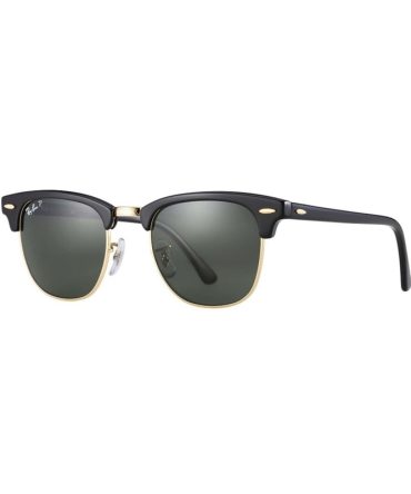 RB3016 901/58 [51] clubmaster black gold/g15 polarised lens