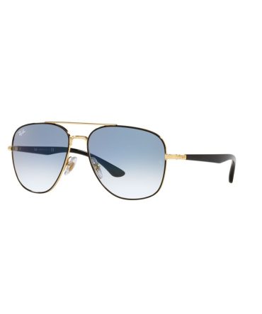 RB3683 90003F (56) BLACK GOLD/CLEAR BLUE GRADIENT LENS