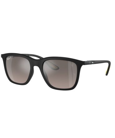 RB4433M F6025J Ferrari matte black/grey mirror grey gradient polarised lens