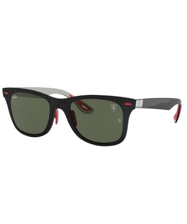RB8395M F05471 Ferrari matte carbon/dark green lens