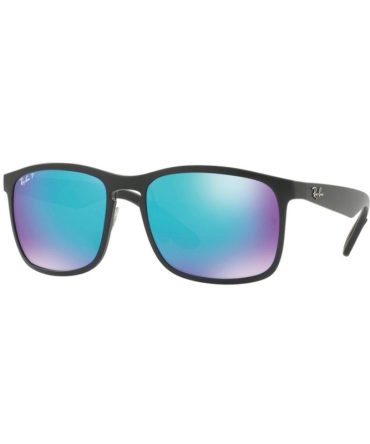 RB4264 601SA1 matte black/blue mirror polarised