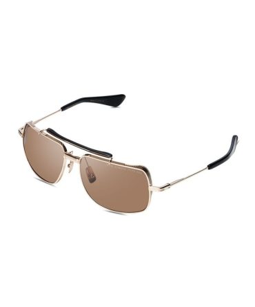 SYMETA DTS126-62-02 WHITE GOLD BLACK/BROWN LENS